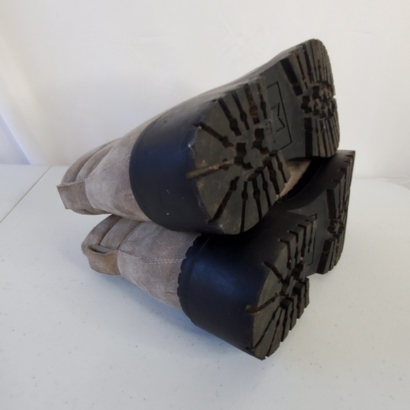 Marc Fisher LTD Suede Lug Sole Hiking Boot Size 8 Nairy Faux Fur Ankle Boot - Picture 10 of 15